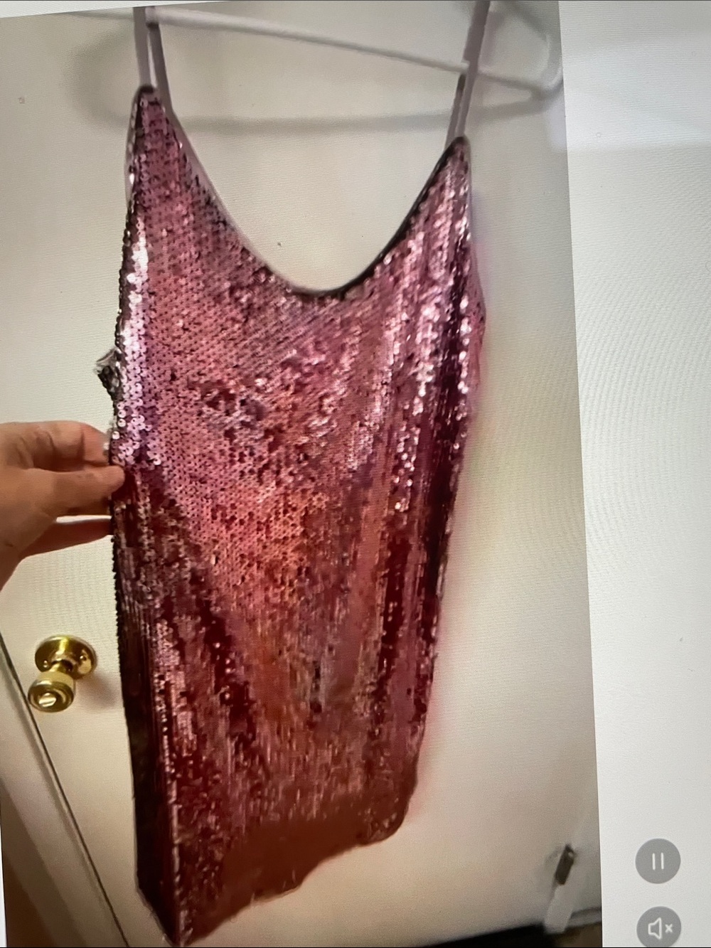 Allegra K Pink Sequin Slip Dress - Sparkle Party Dress